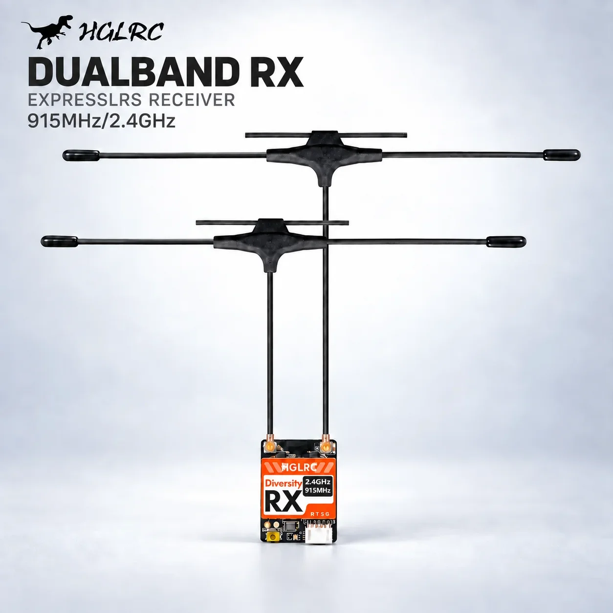 Antenna 2.4Ghz - HGLRC ตัวรับสัญญาณ RX ExpressLRS แบบดูอัลแบนด์ 915MHz
