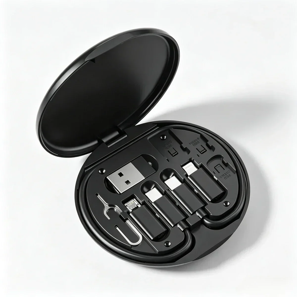 Micro Usb Cable - ชุดสายชาร์จเร็ว 60W พร้อมแท่นวางโทรศัพท์ในตัว กล่องเก็บแบบพกพา และอะแดปเตอร์ USB