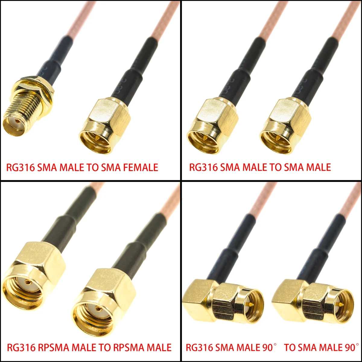 Ipex Connector - RG316 SMA ชายหญิง SMA ชายหญิง CRIMP