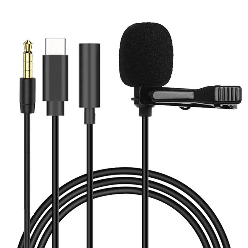 Usb C Cable - ไมโครโฟนแบบหนีบเสื้อขนาดเล็กพกพา 1.5 เมตร ไมโครโฟนคอนเดนเซอร์แบบหนีบเสื้อ ใช้สาย USB