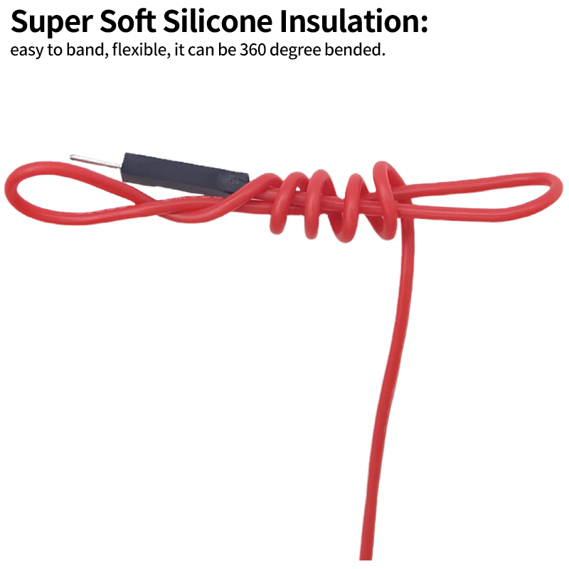10/50pcs Super Soft ซิลิโคนสาย - Jumper Wire Kit บทวิจารณ์และราคา