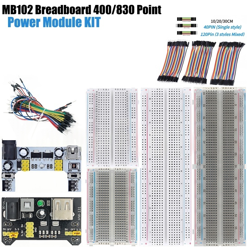 บอร์ดทดลอง MB-102 MB102 400 83 - Breadboard 400 Point บทวิจารณ์และราคา